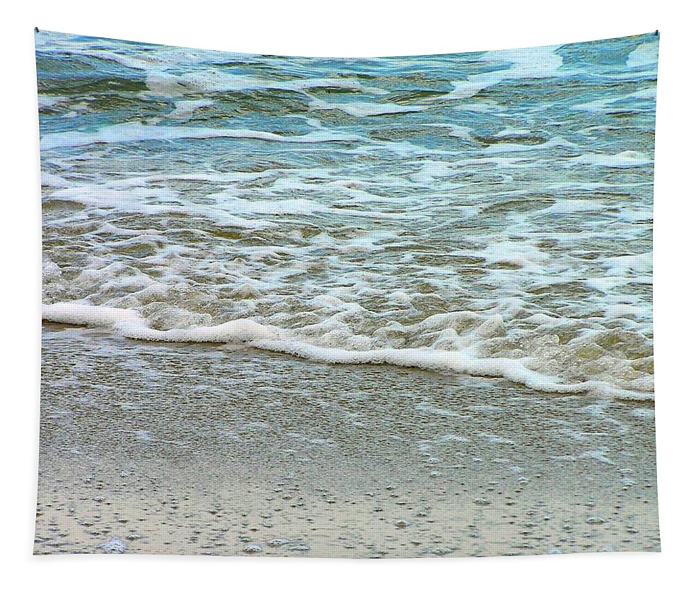 Sea Tapestry featuring the photograph Rain Sea by Oleg Zavarzin