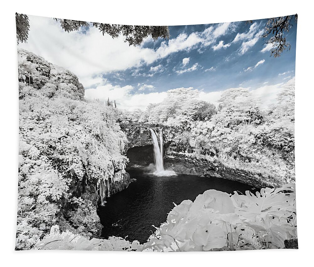 720 Nm Tapestry featuring the photograph Rainbow Falls in Infrared 3 by Jason Chu