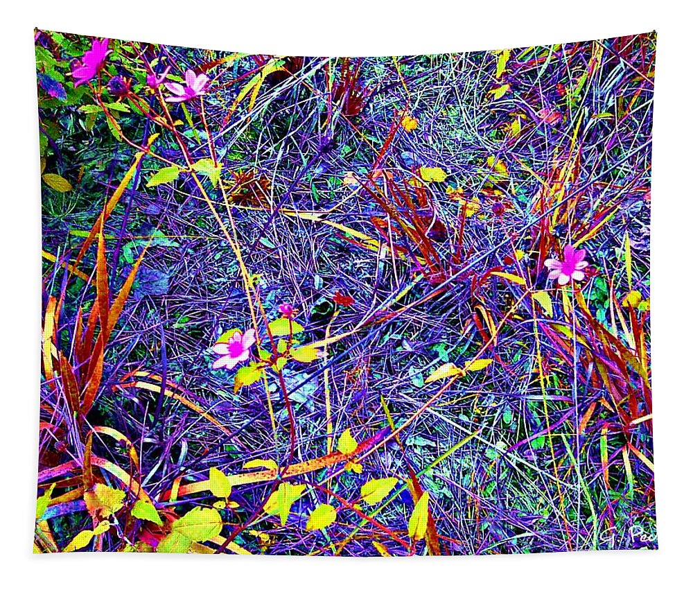 Rainbow Tapestry featuring the photograph Rainbow Jungle Wild Flower Patch by George Pedro