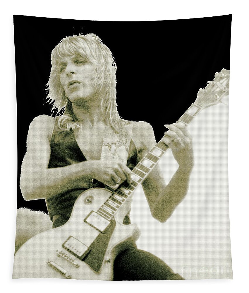 Concert Photos For Sale Tapestry featuring the photograph Randy Rhoads Day on the Green - Latest Unreleased One by Daniel Larsen