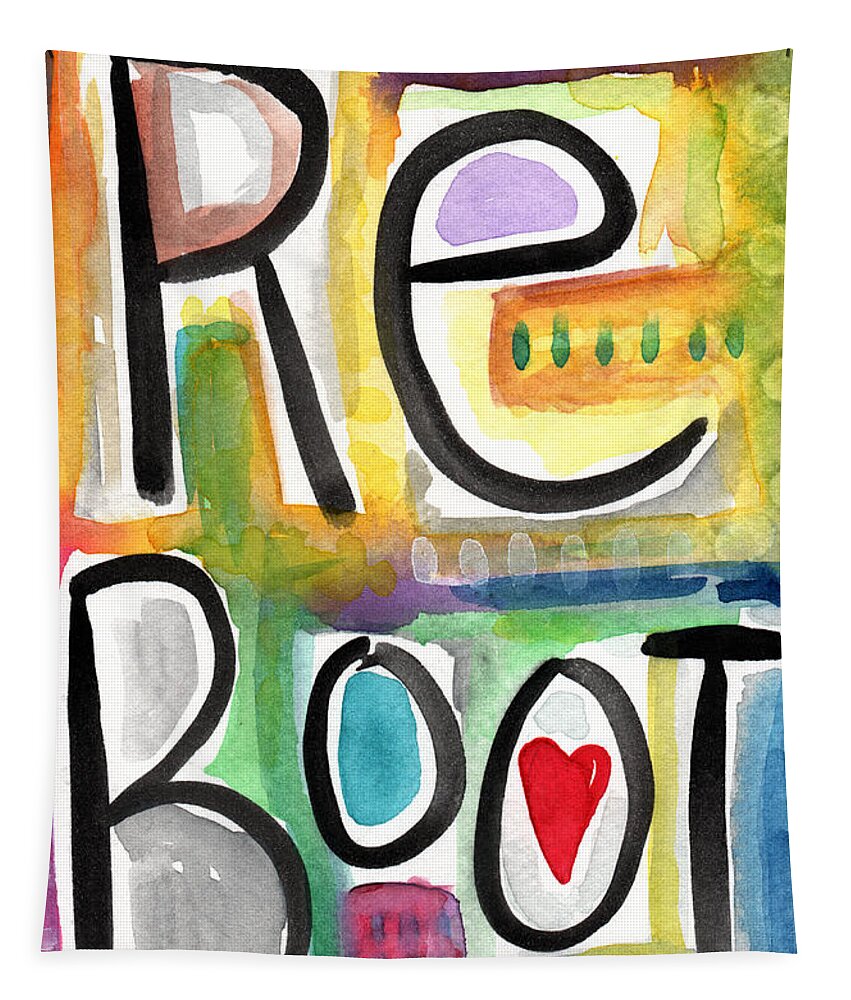 Reboot Tapestry featuring the painting Reboot by Linda Woods