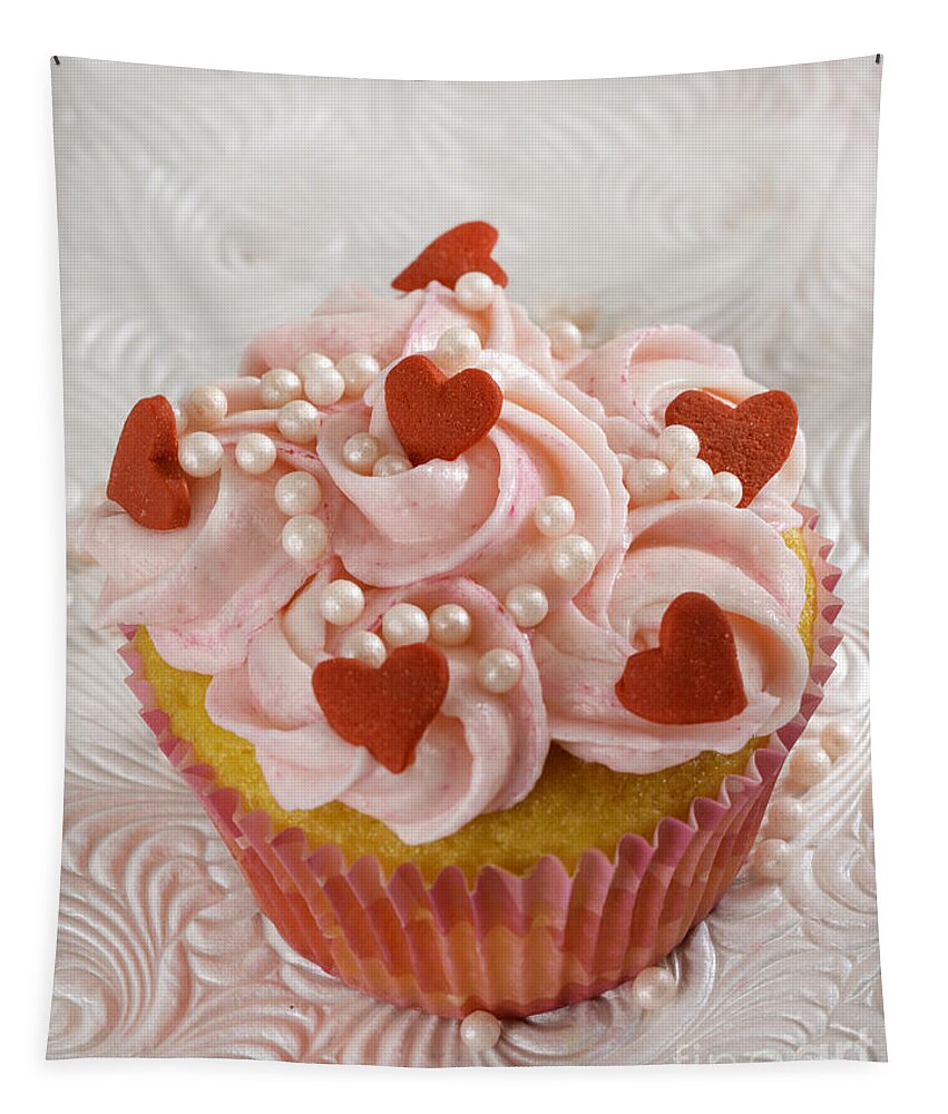 Love Cupcake Tapestry featuring the photograph Valentine Cupcakes by Iris Richardson