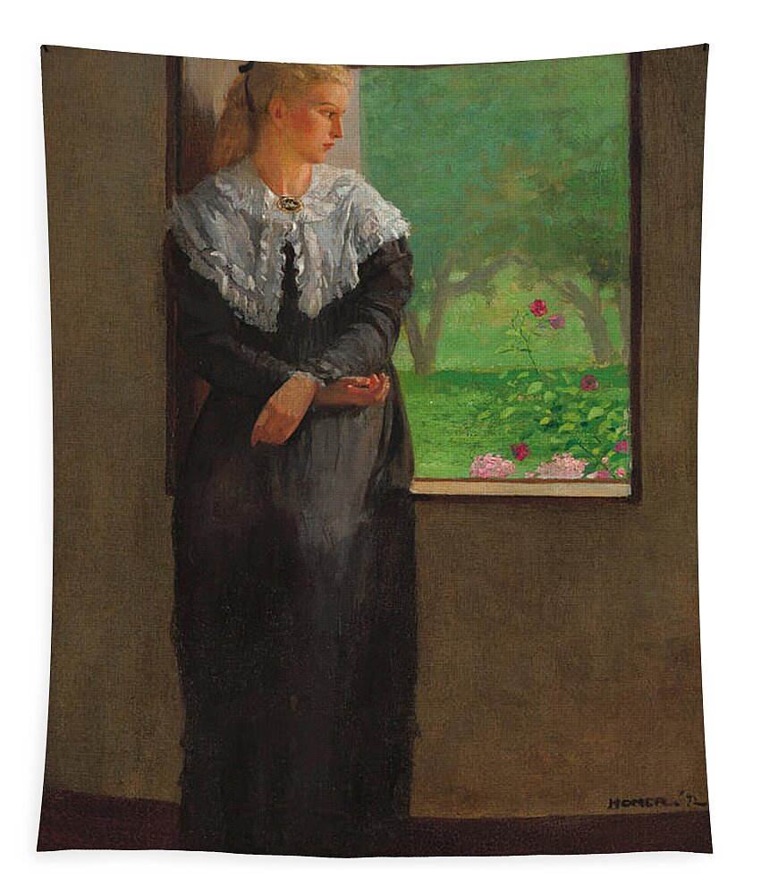 Winslow Homer Tapestry featuring the painting Reverie by Winslow Homer
