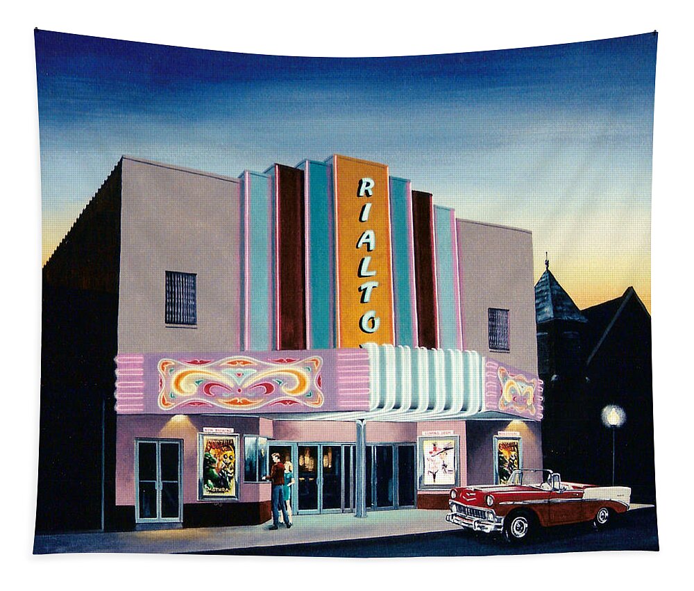 Rialto Tapestry featuring the painting Rialto by Glenn Pollard