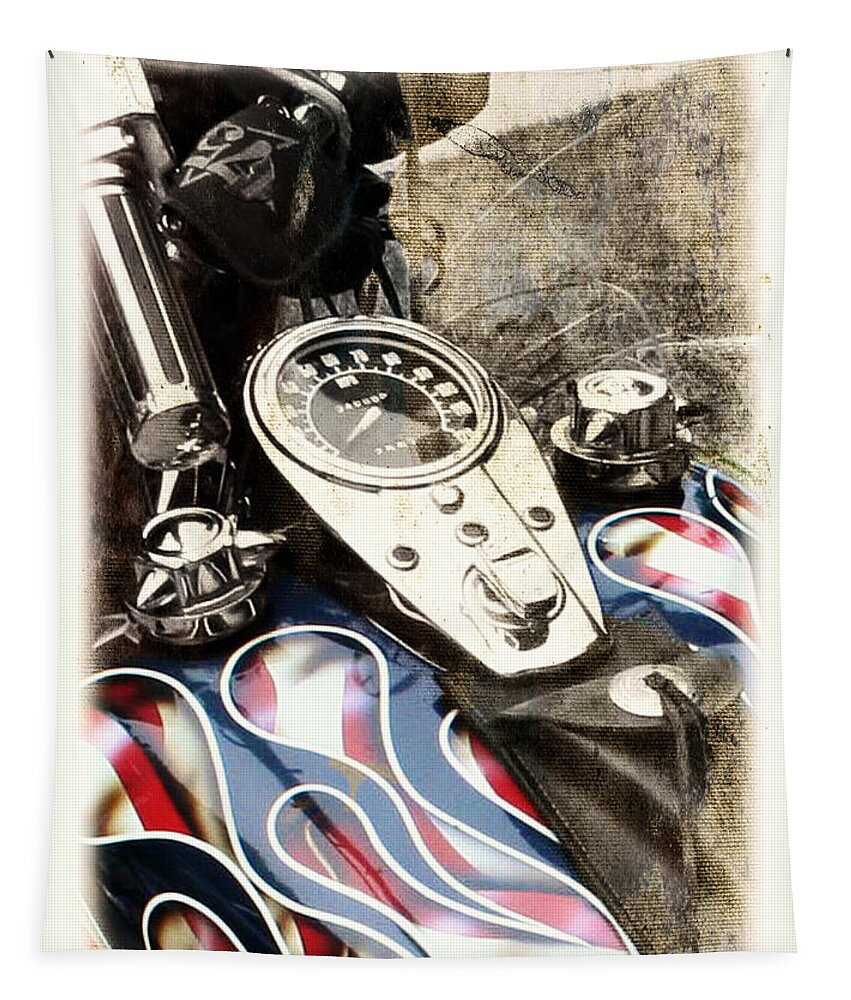 Motorcycle Tapestry featuring the photograph Ride with Pride by Pam Holdsworth