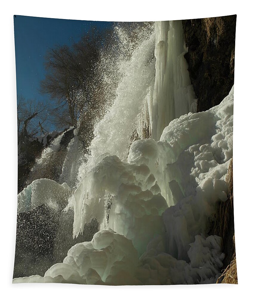 Waterfalls Tapestry featuring the photograph Rifle Falls Colorado by Jeff Swan