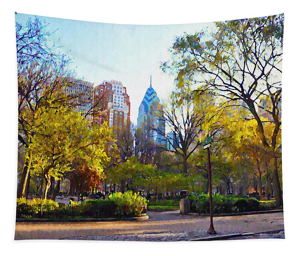 Rittenhouse Tapestry featuring the photograph Rittenhouse Square in the Spring by Bill Cannon