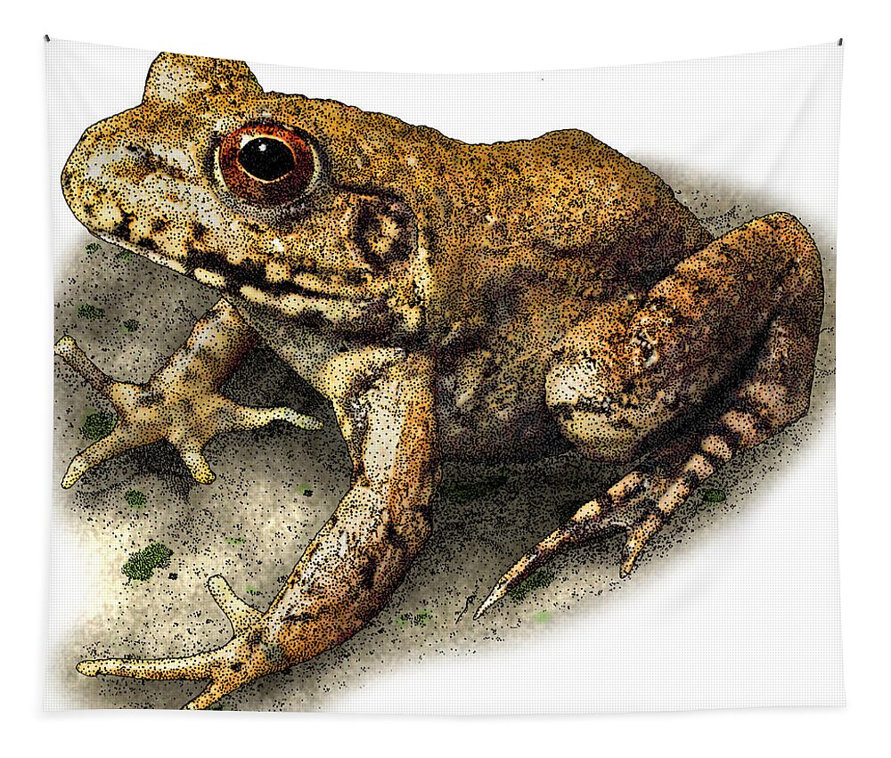 Nature Tapestry featuring the photograph River Frog by Roger Hall