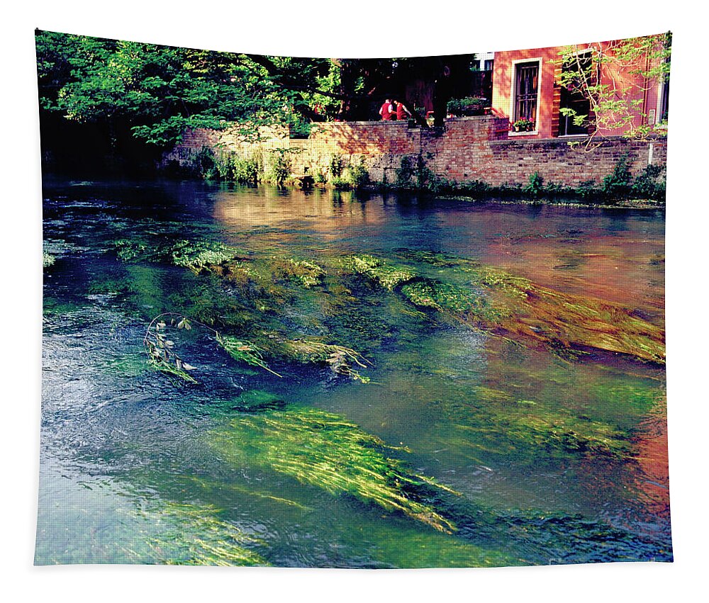Heiko Tapestry featuring the photograph River Sile in Treviso Italy by Heiko Koehrer-Wagner