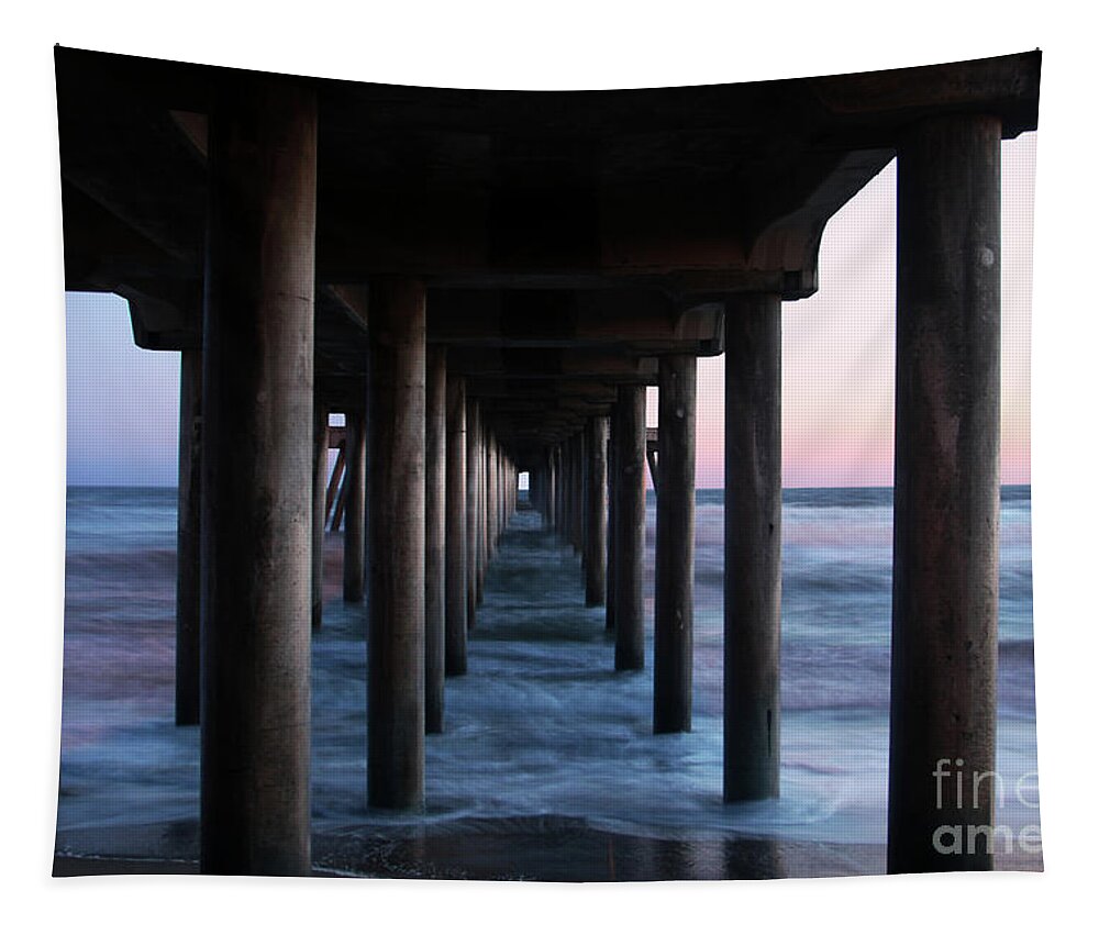 Huntington Beach Pier Tapestry featuring the photograph Road to Heaven by Mariola Bitner