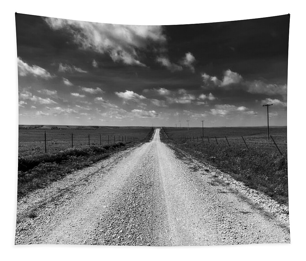 Kansas Tapestry featuring the photograph Road to Texaco Hill by Eric Benjamin