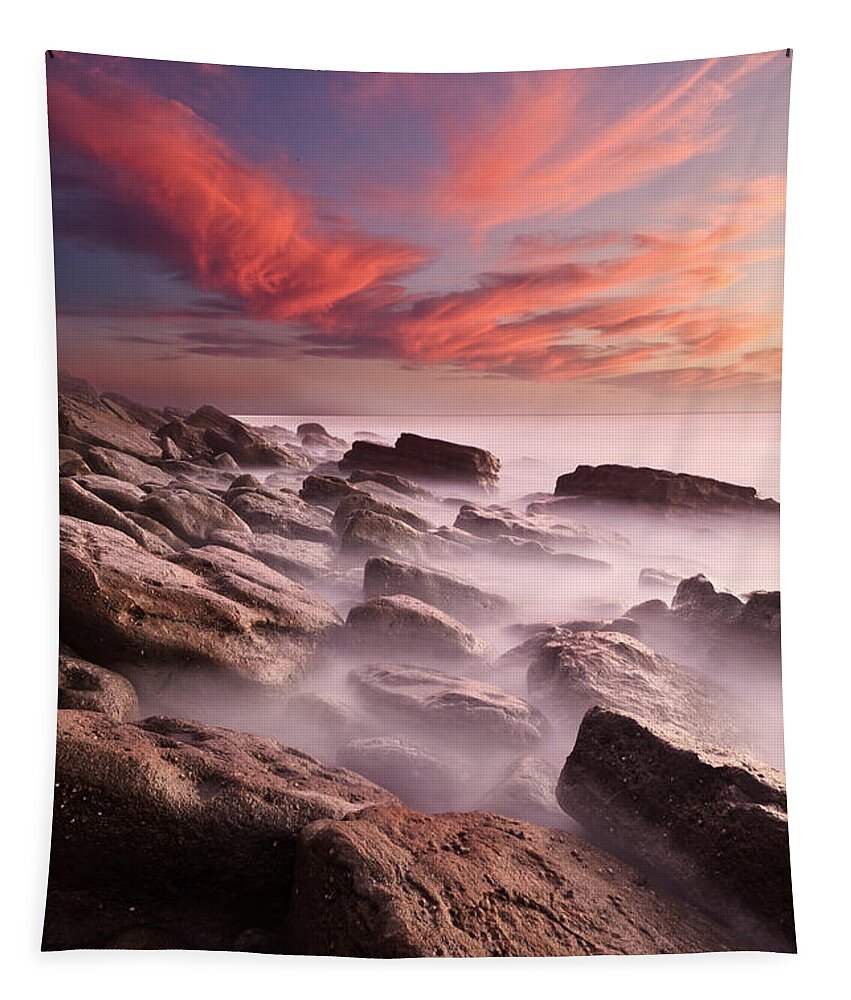 Rocks Tapestry featuring the photograph Rock caos by Jorge Maia