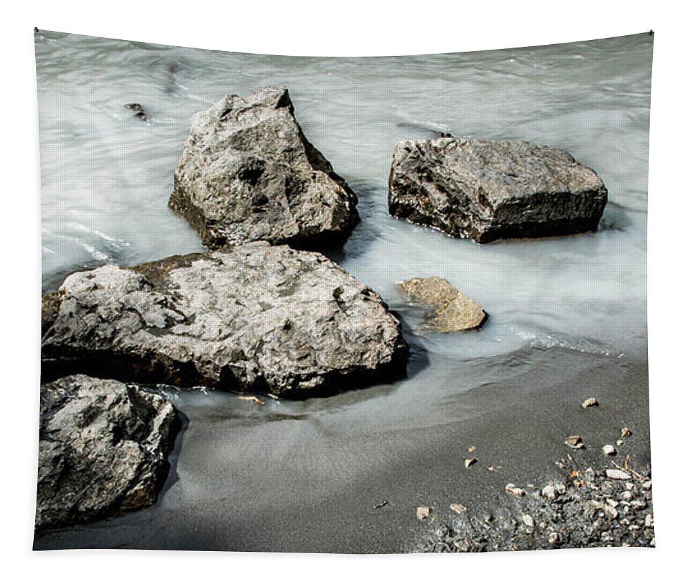 Alaska Tapestry featuring the photograph Rocks in the River by Andrew Matwijec