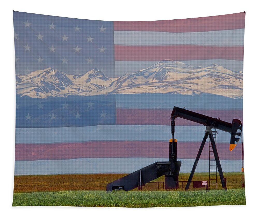 Oil Tapestry featuring the photograph Rocky Mountain American Oil by James BO Insogna