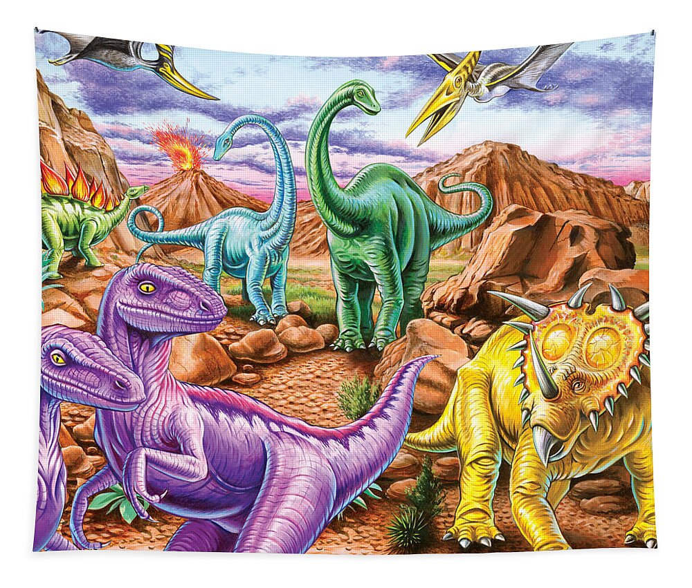 Animals Tapestry featuring the photograph Rocky Mountain Dinos by MGL Meiklejohn Graphics Licensing