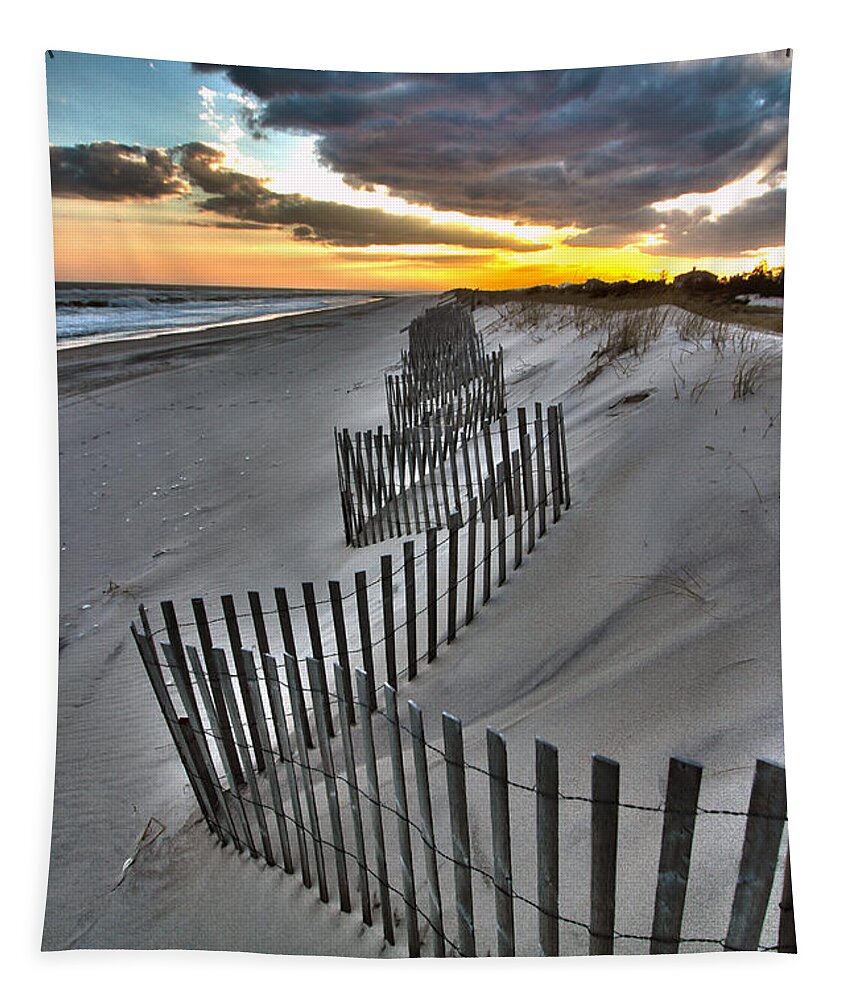 Rogers Beach Tapestry featuring the photograph Rogers Beach First Day of Spring 2014 by Robert Seifert