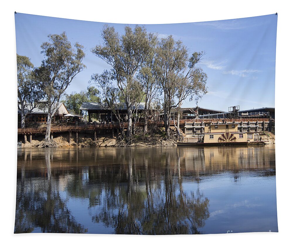 Echuca Tapestry featuring the photograph Rolling on the River by Linda Lees