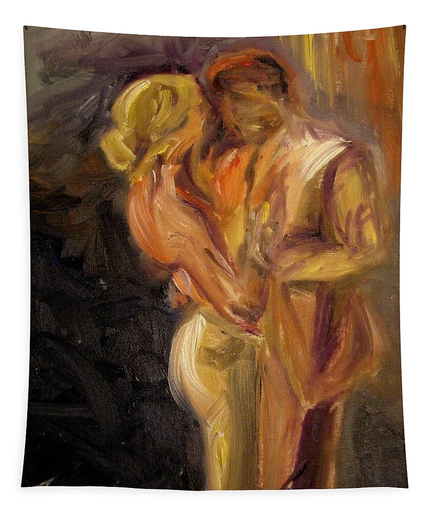 Dance Tapestry featuring the painting Romance by Donna Tuten