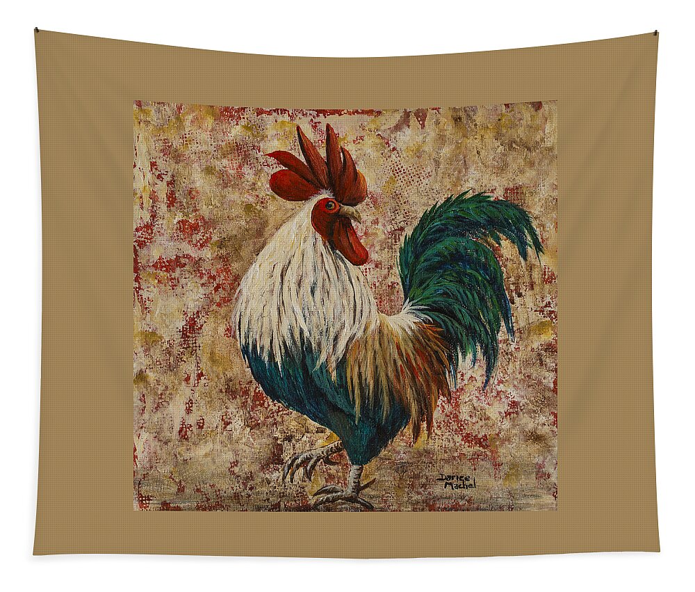 Animal Tapestry featuring the painting Rooster Strut by Darice Machel McGuire