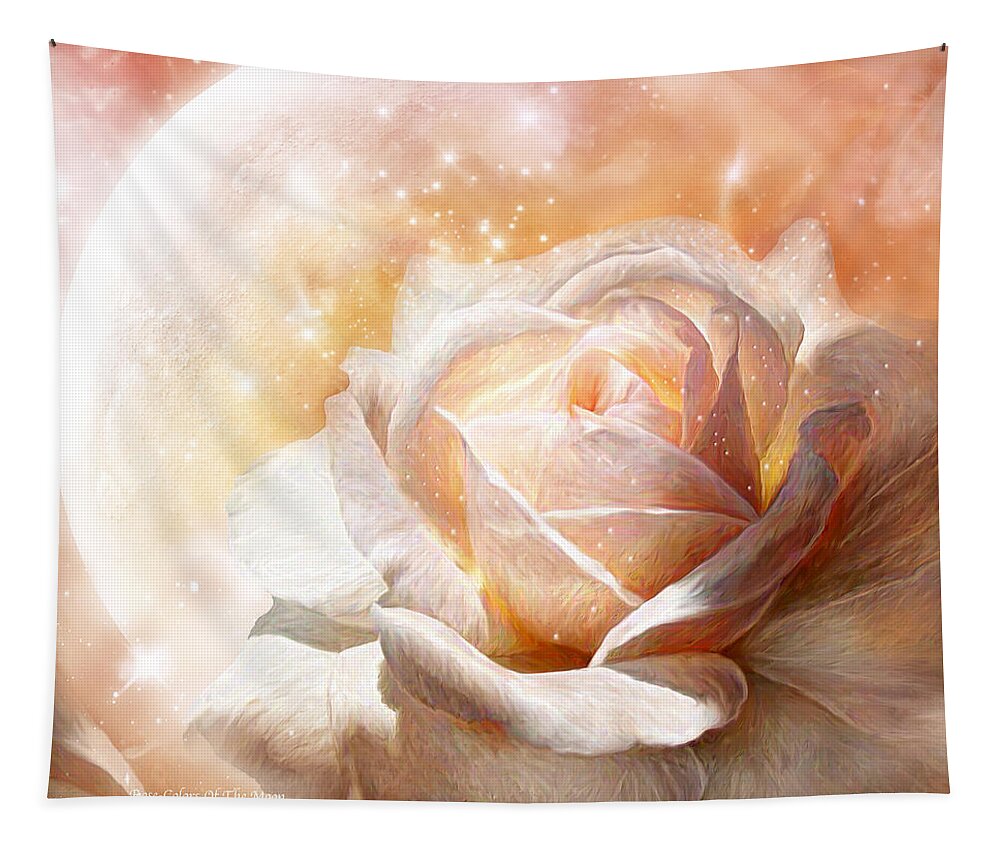 Rose Tapestry featuring the mixed media Rose - Colors Of The Moon by Carol Cavalaris