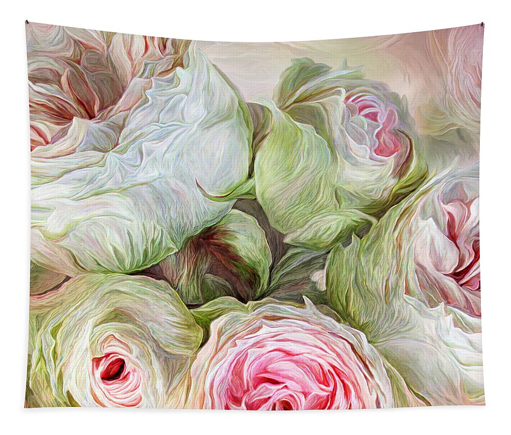 Rose Tapestry featuring the mixed media Rose Moods - Harmony by Carol Cavalaris