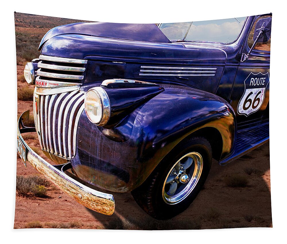 Chevrolet Truck Tapestry featuring the photograph Route 66 Chevy 1941 by Gill Billington