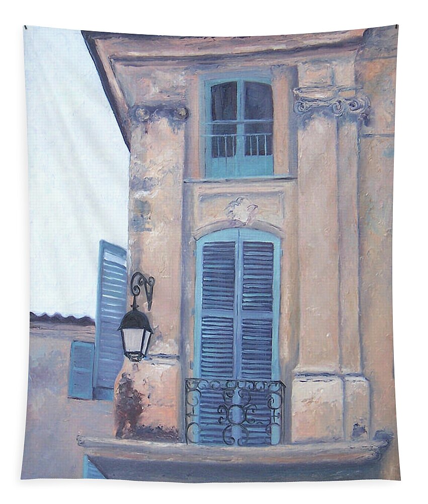 Aix-en-provence Tapestry featuring the painting Rue Espariat Aix-en-Provence by Jan Matson