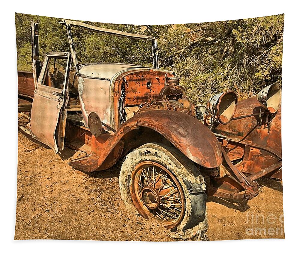 Joshua Tree National Park Tapestry featuring the photograph Rusted And Worn by Adam Jewell