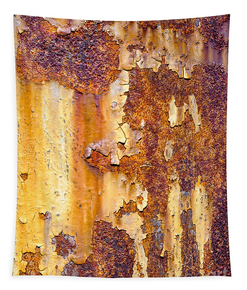 Maine Tapestry featuring the photograph Rusted Pole by Steven Ralser