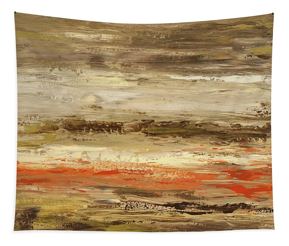 Abstract Tapestry featuring the painting Rusty by Tamara Nelson