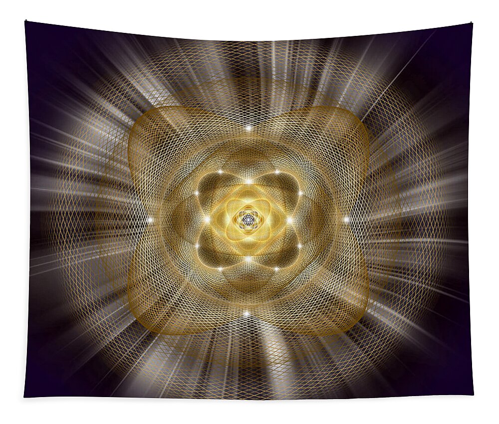 Endre Tapestry featuring the digital art Sacred Geometry 239 by Endre Balogh