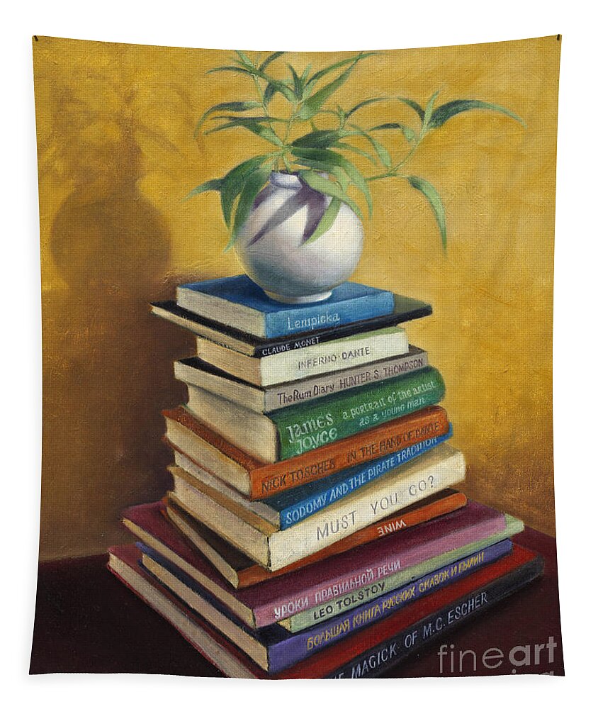 Still Life Tapestry featuring the painting Sage by Natalia Astankina
