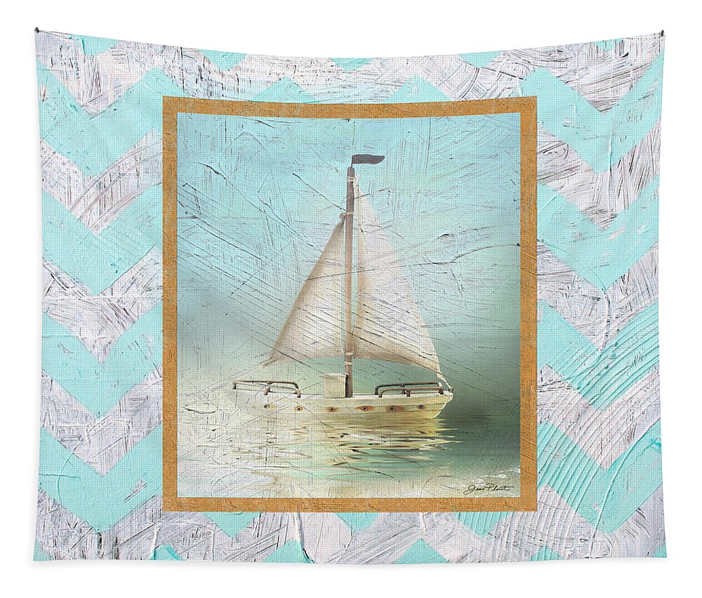 Jean Plout Tapestry featuring the painting Sailboat Dreams by Jean Plout
