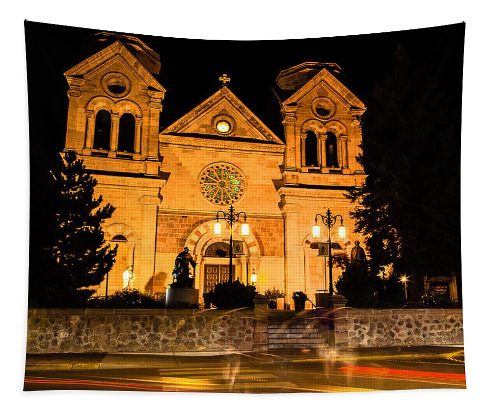 Saint Francis Cathedral Tapestry featuring the photograph Saint Francis Cathedral by Ben Graham