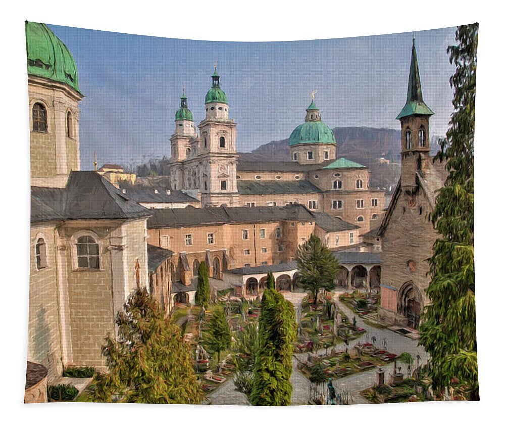 St Peter Tapestry featuring the photograph Salzburg by Shirley Radabaugh