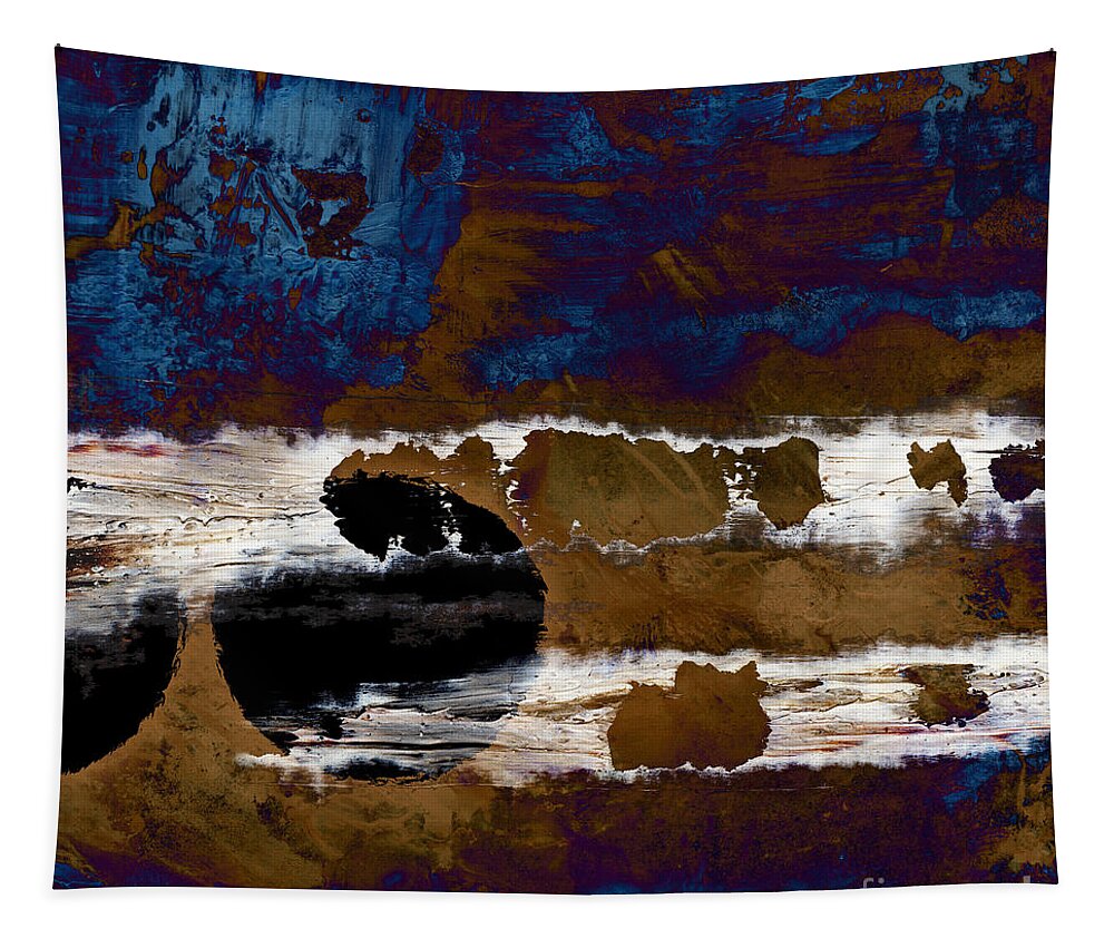 Abstract Tapestry featuring the painting Samhain II. Winter Approaching by Paul Davenport