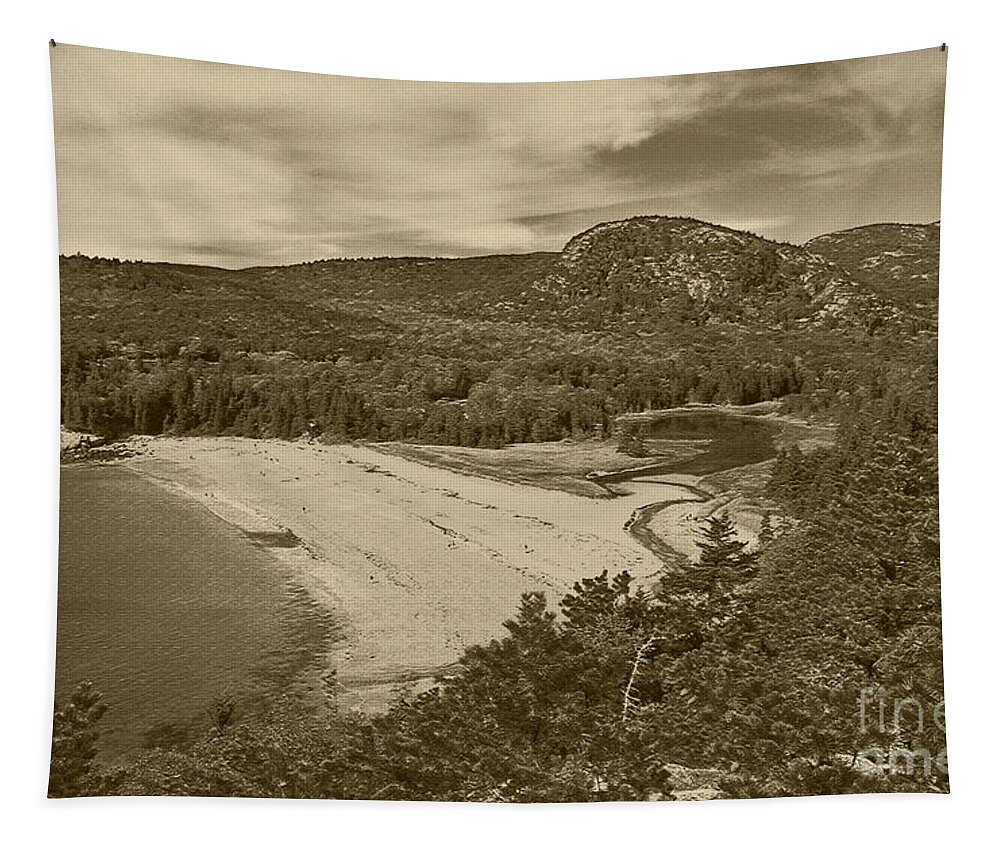 Sand Beach Tapestry featuring the photograph Sand Beach Acadia National Park 3 by Glenn Gordon