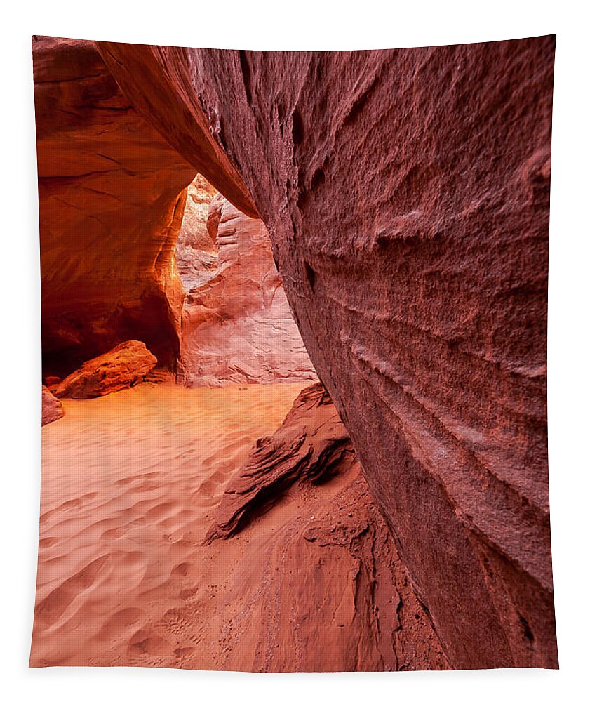 Jay Stockhaus Tapestry featuring the photograph Sand Dune Arch by Jay Stockhaus