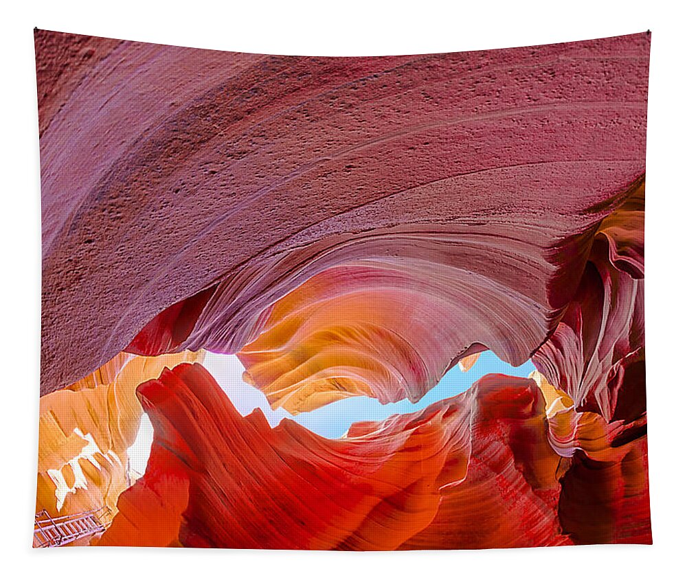 Antelope Canyon Tapestry featuring the photograph Sandstone Chasm by Jason Chu