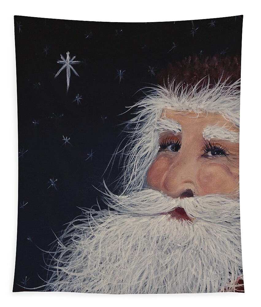 Santa Claus Tapestry featuring the painting Santa Claus by Darice Machel McGuire