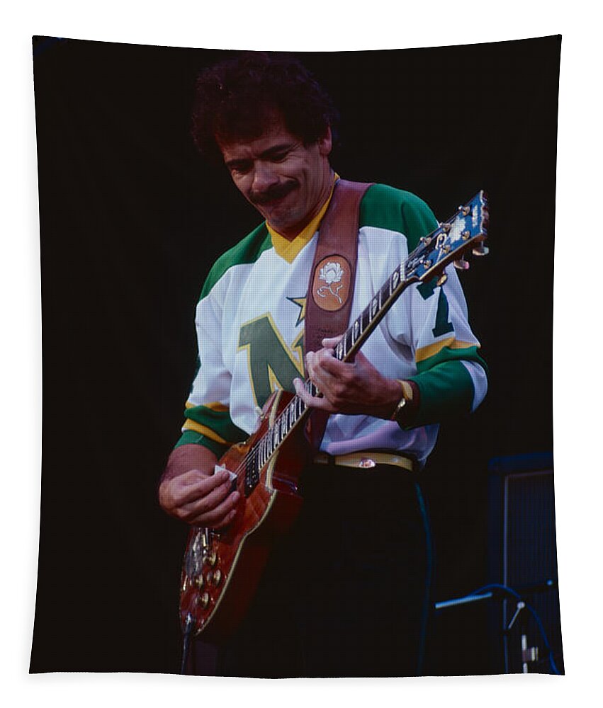 Concert Photos For Sale Tapestry featuring the photograph Santana at The Berkeley Greek Theater by Daniel Larsen