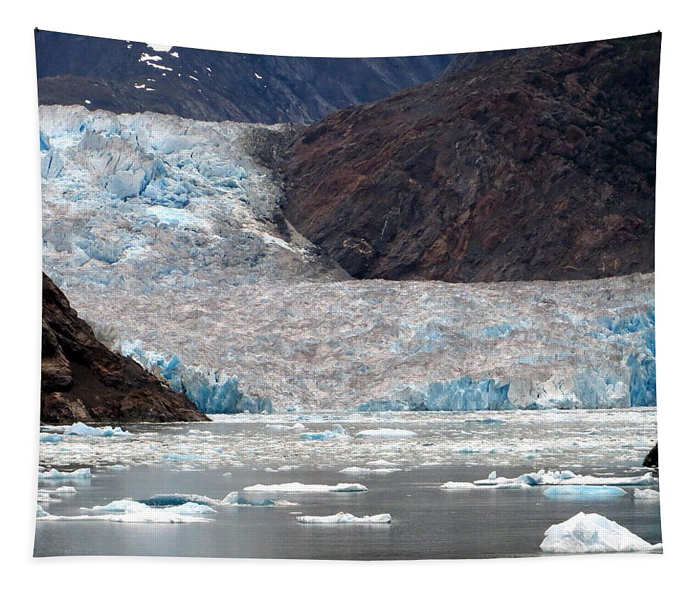 Sawyer Tapestry featuring the photograph Sawyer Glacier by Jennifer Wheatley Wolf
