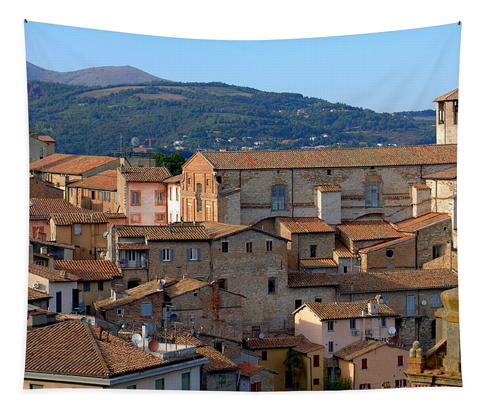 Perugia Tapestry featuring the photograph Scenic Overlook Perugia by Caroline Stella