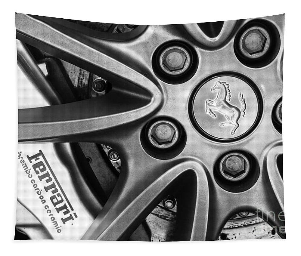 Ferrai F430 Scuderia 16m Tapestry featuring the photograph Scuderia 16M Wheel by Dennis Hedberg
