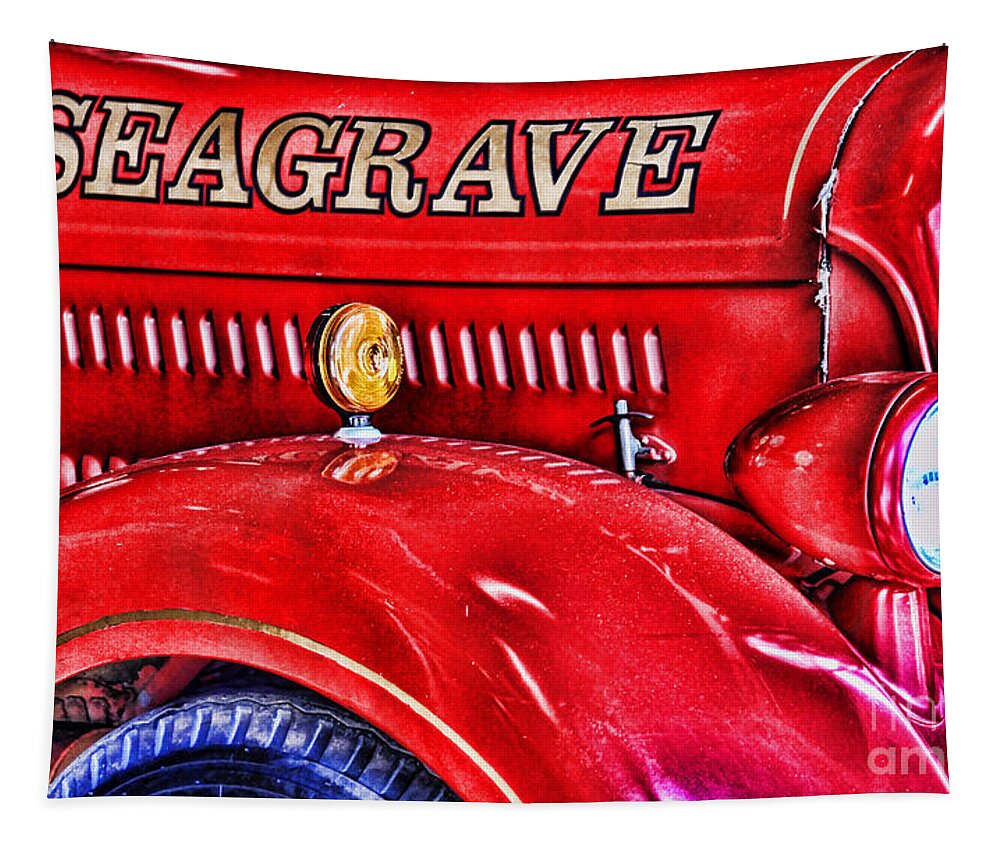 Firehouse Tapestry featuring the photograph Seagrave By Diana Sainz by Diana Raquel Sainz