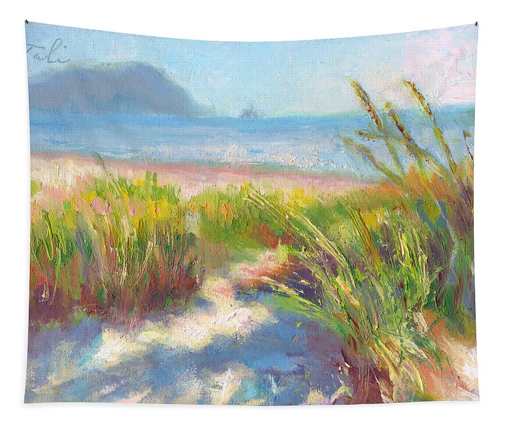 Seaside Tapestry featuring the painting Seaside Afternoon by Talya Johnson