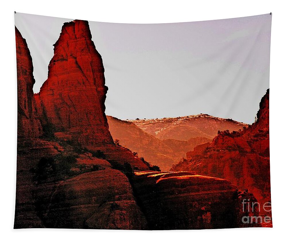Landscapes Tapestry featuring the photograph Sedona Sun by Robert McCubbin