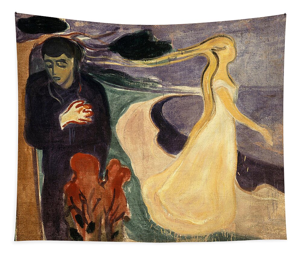 Edvard Munch Tapestry featuring the painting Separation by Edvard Munch