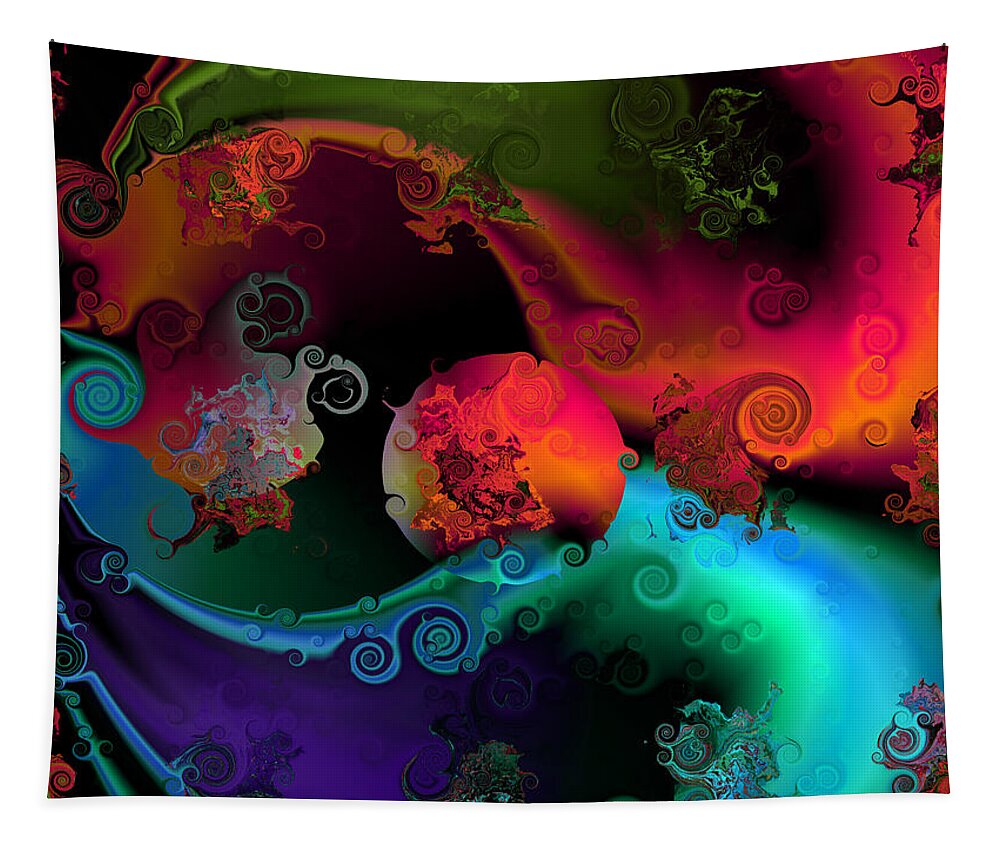 Abstract Tapestry featuring the digital art Seperation and individuation by Claude McCoy