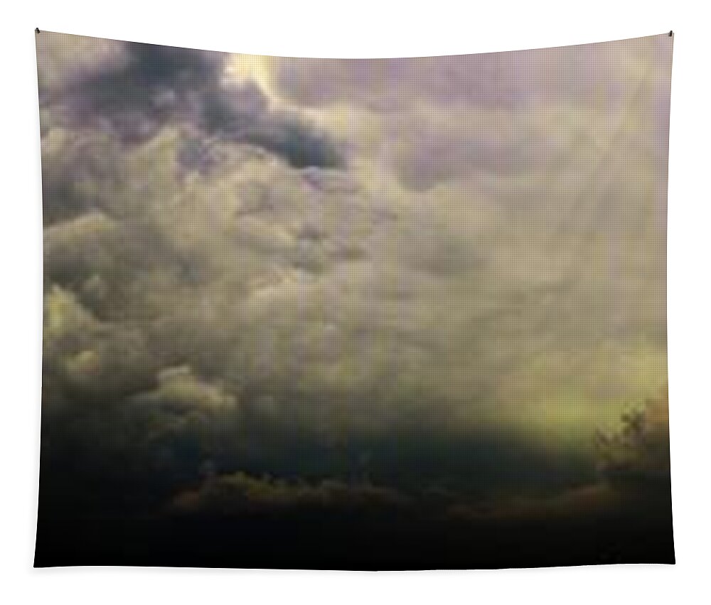 Stormscape Tapestry featuring the photograph Severe Cells over South Central Nebraska by NebraskaSC